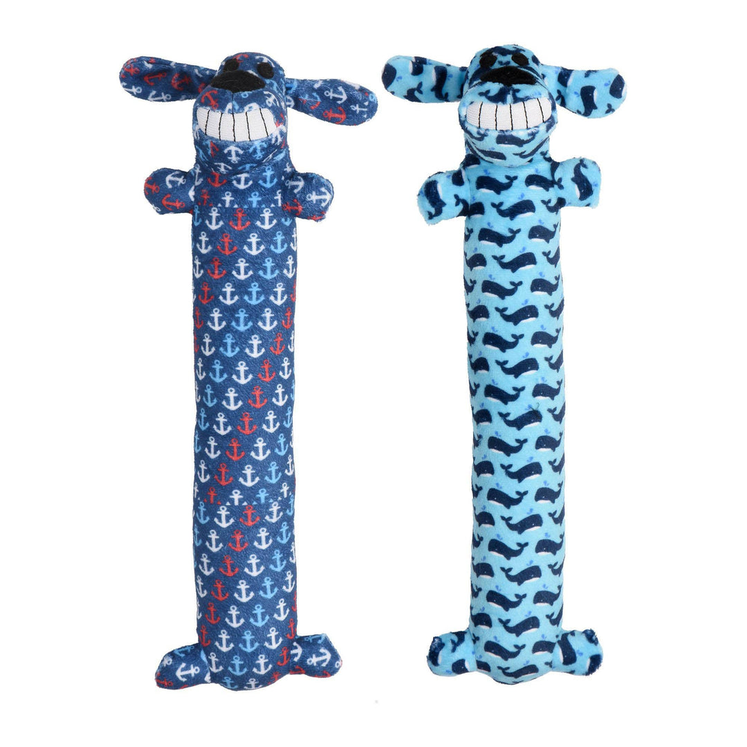 Multipet Nautical Loofa Dog Plush Dog Toy Assorted 12”