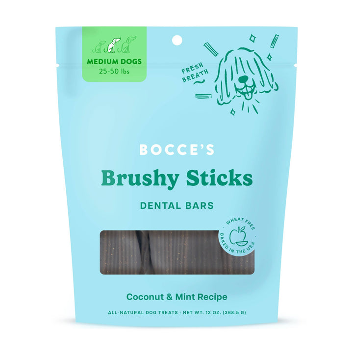 Bocce's Bakery Dailies Brushy Sticks Dog Dental Treats 13oz: Large