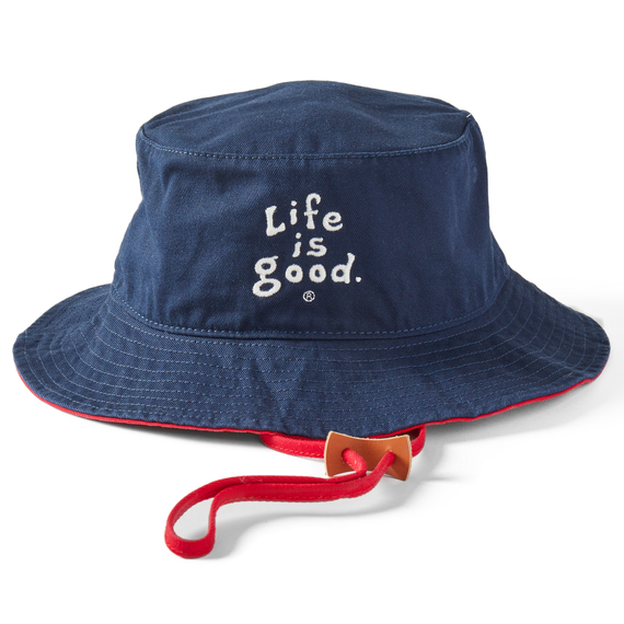 A Bucket Hat LIG  Vintage Wordmark, Darkest Blue