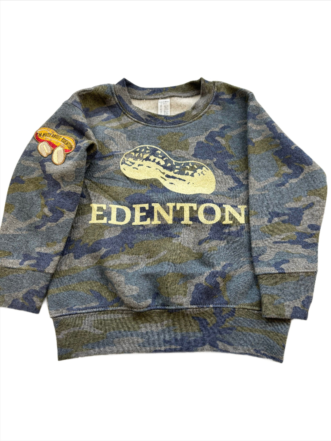 Edenton Peanut Kid Crewneck Sweatshirt, Vintage Camo