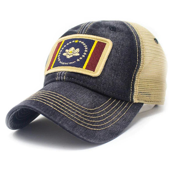 Mississippi "In God We Trust" Flag Patch Trucker Hat