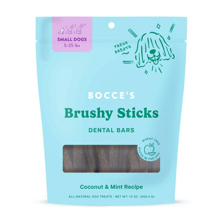 Bocce's Bakery Dailies Brushy Sticks Dog Dental Treats 13oz: Medium