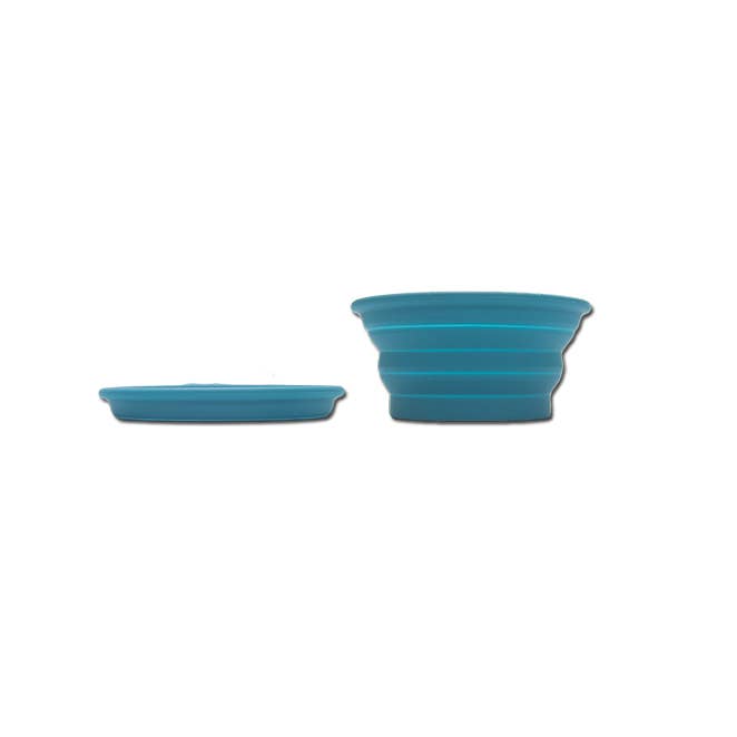 Messy Mutts Silicone Collapsible Bowl Blue Small