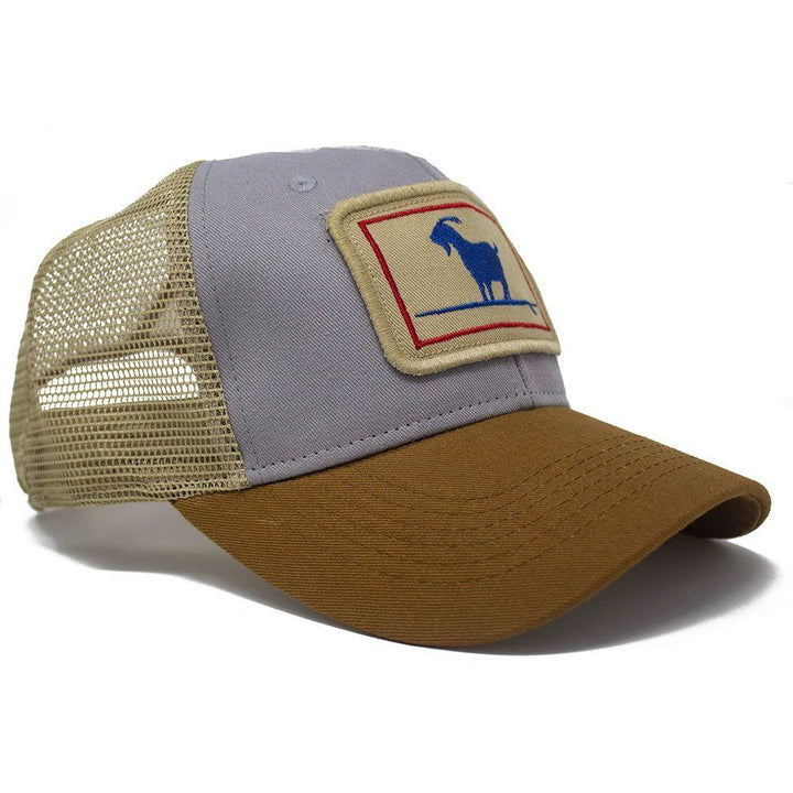 Surfing Goat Structured Trucker Hat, Steel and Earth