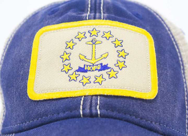 Rhode Island Flag Patch Trucker Hat