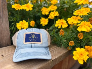 Indiana Flag Patch Trucker Hat