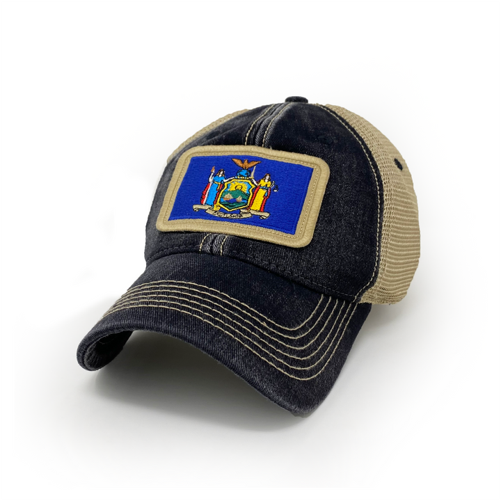 New York Flag Patch Trucker Hat
