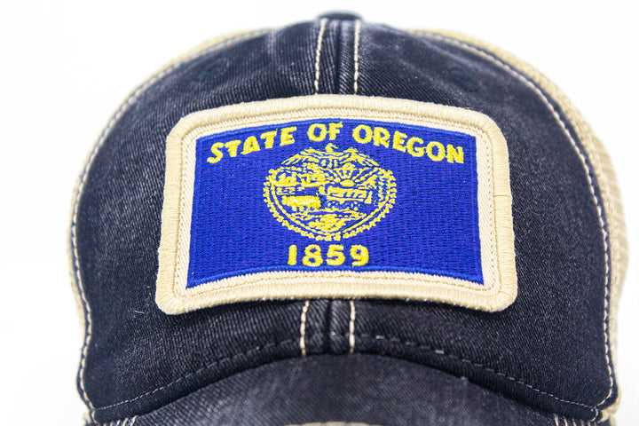 Oregon Flag Patch Trucker Hat