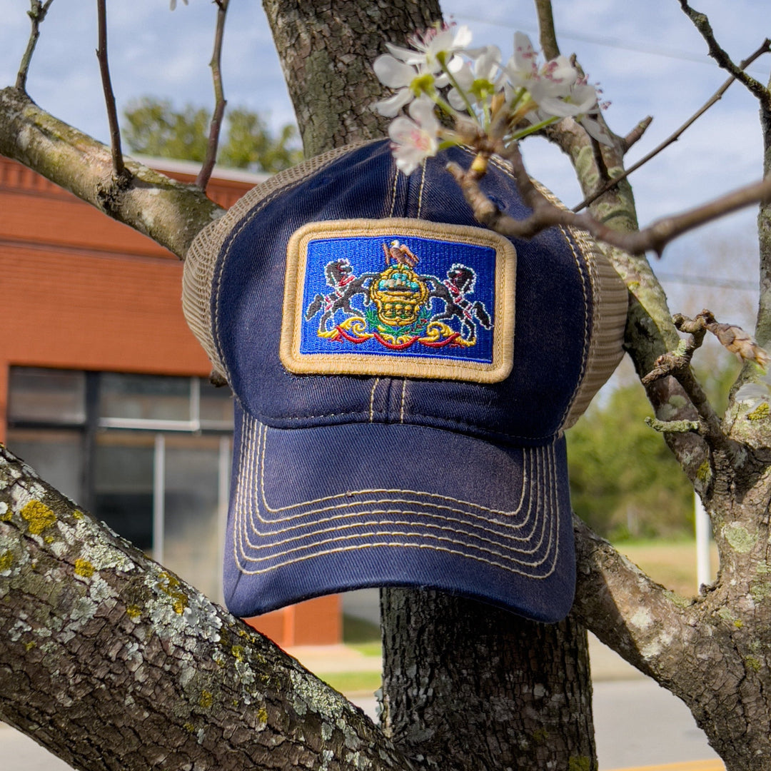 Pennsylvania Flag Patch Trucker Hat