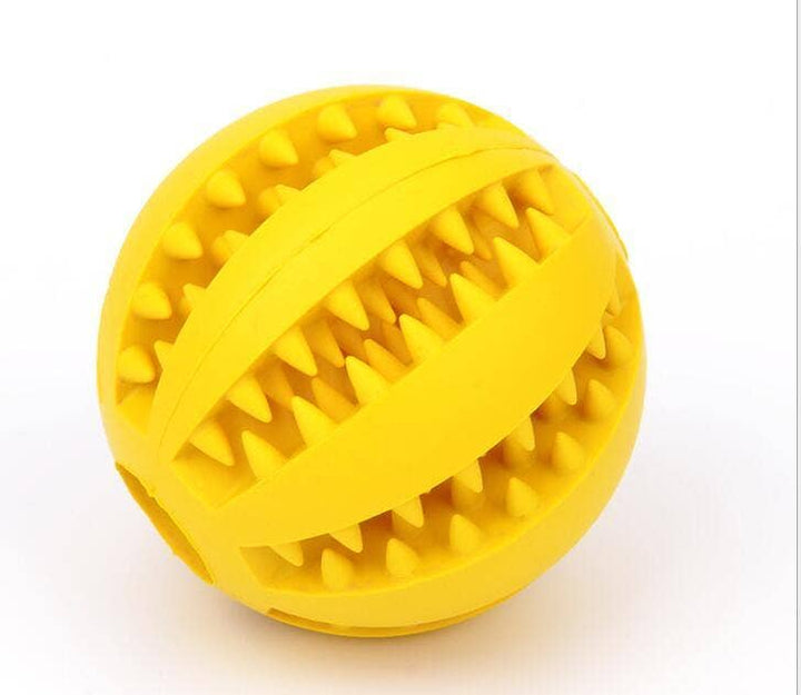 Minty Munch-N-Play Rubber Feeding Ball: 5Cm Yellow