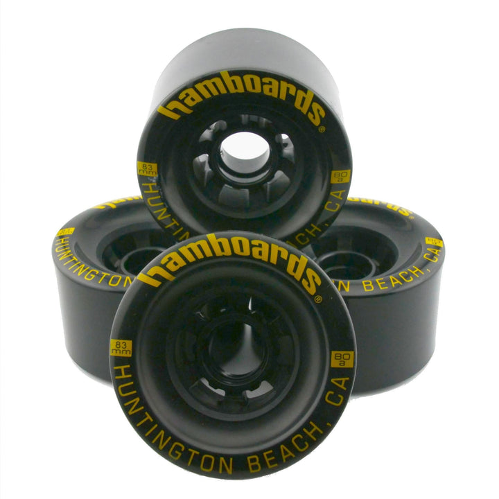 Hamboards Carving Wheels — Cast Polyurethane | Set of 4 | Black