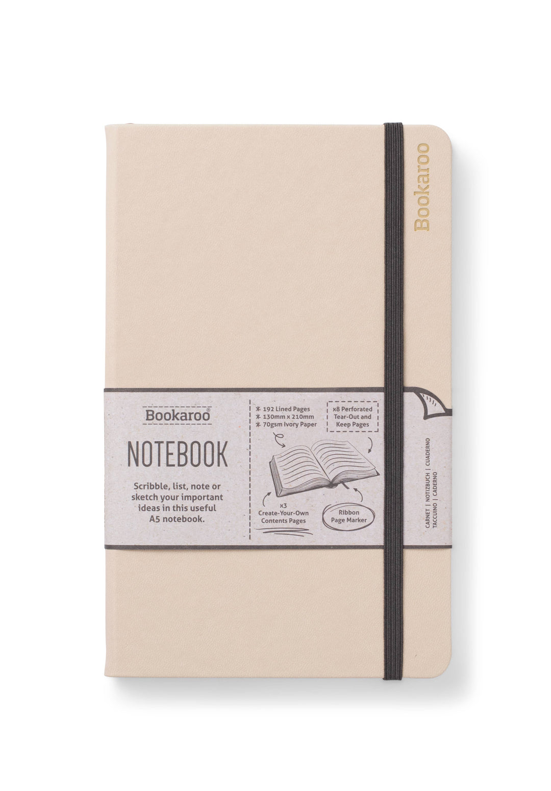 Bookaroo A5 Notebook: Gold
