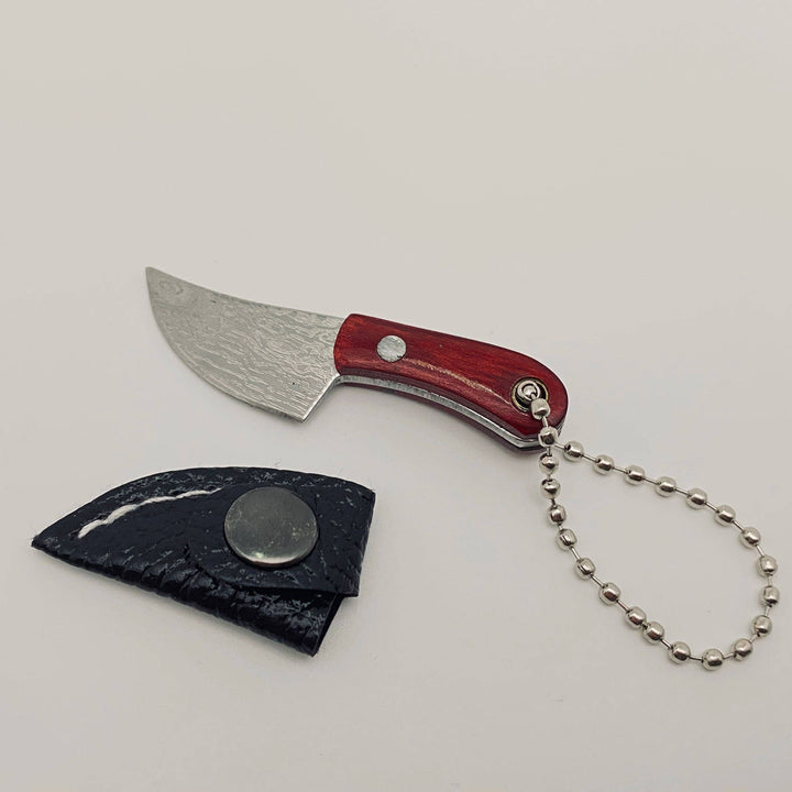 Damascus Pattern Mini Knife with Protective Sleeve: 3#