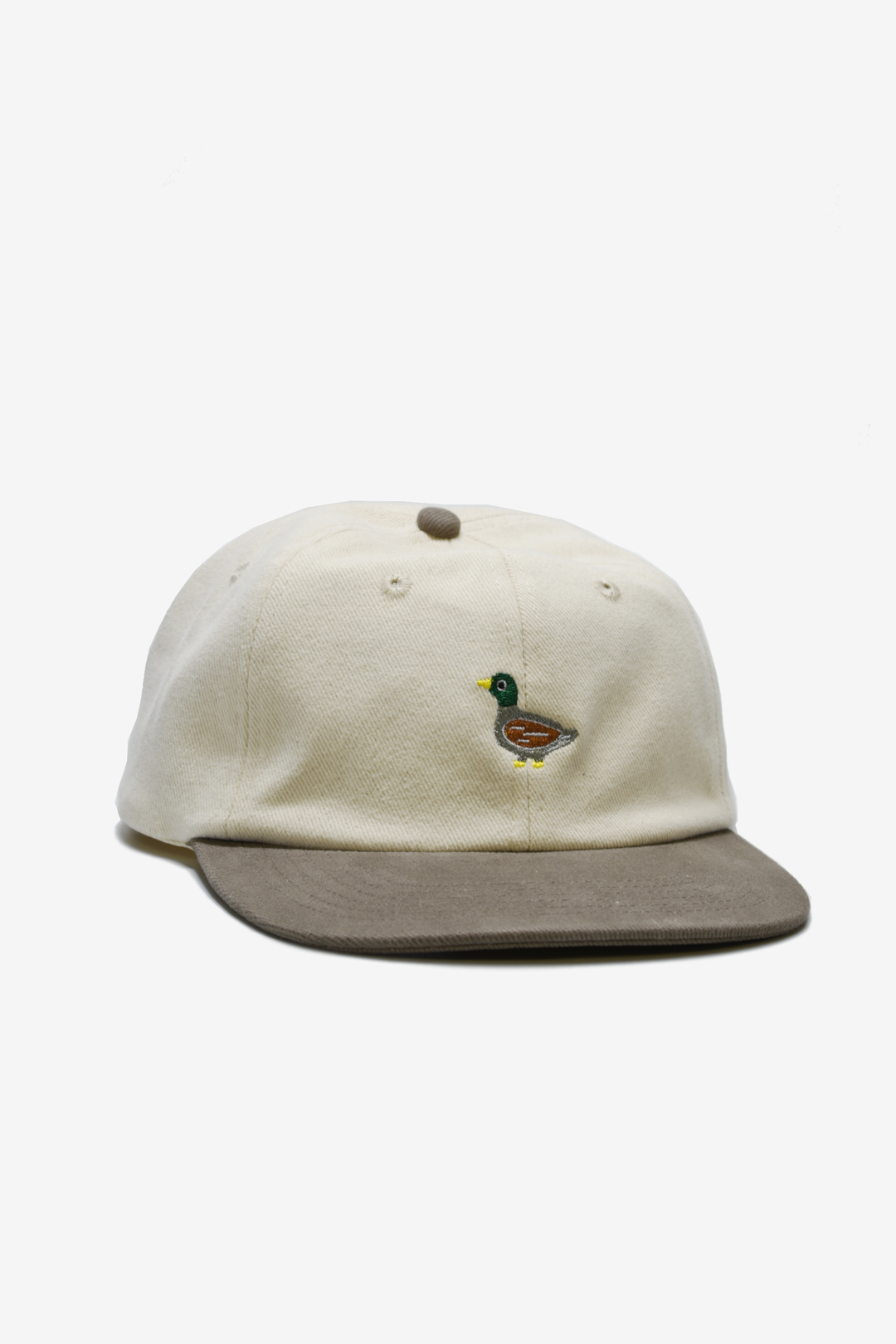 Duck Embroidery Hat: Grey