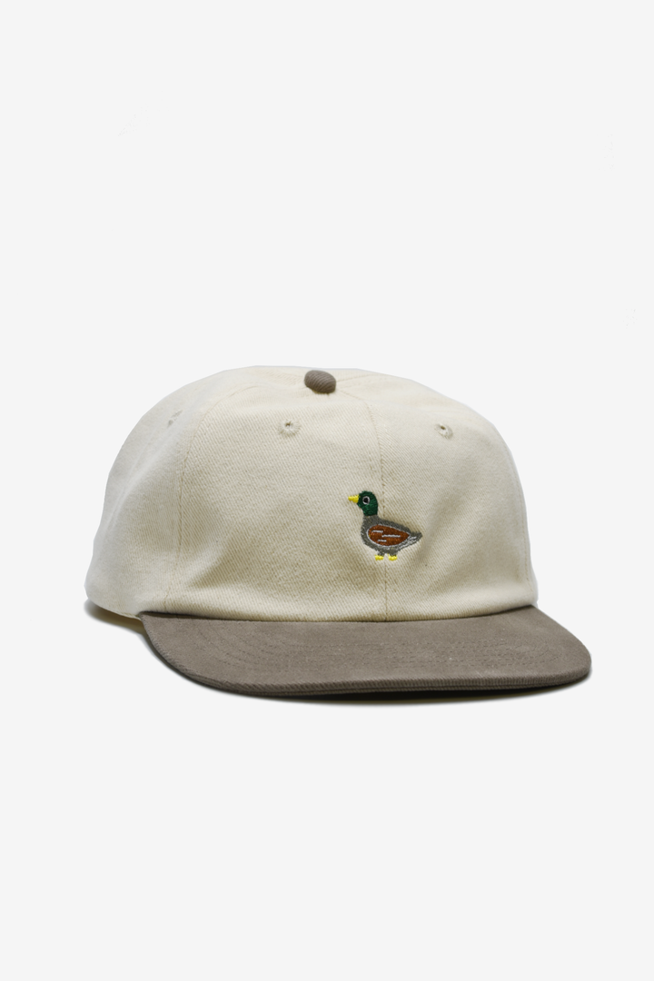 Duck Embroidery Hat: Grey