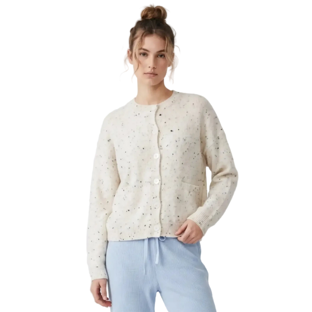 W's Speckled Button Up Cardigan