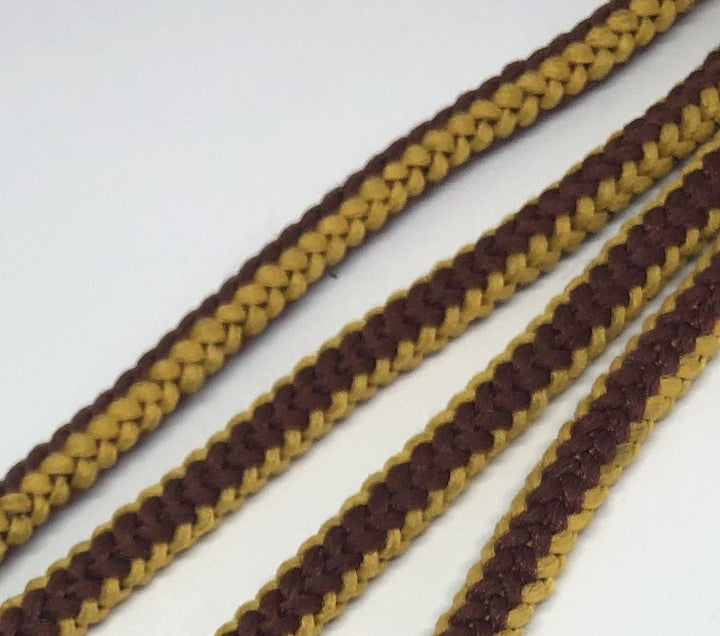 Brown and Yellow Work Boot Round Shoelaces: 72"