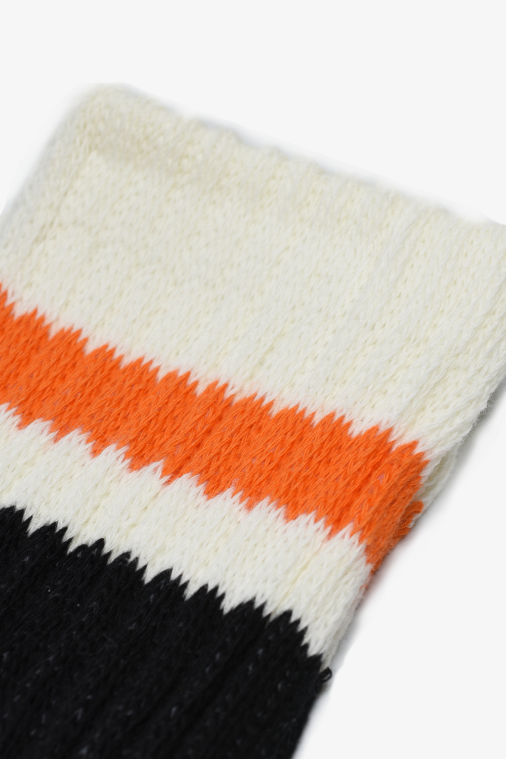 Coarse Ribbed Old School Crew Socks: Brown / Yellow / S/M