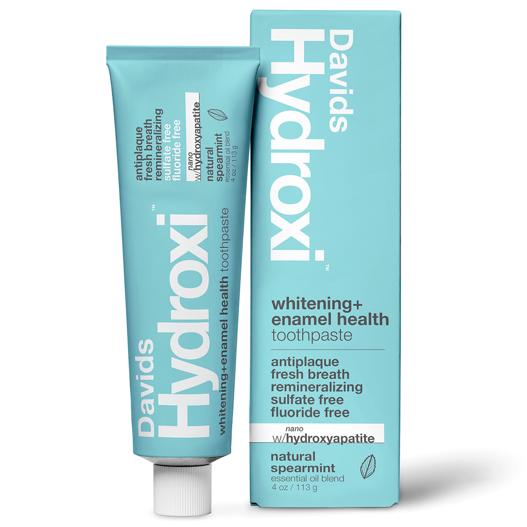 Davids Hydroxi™ whitening+enamel health nano hydroxyapatite premium toothpaste / spearmint: 4 oz single