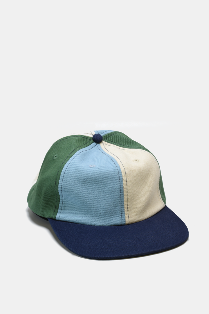 Cotton Twill Colorblock Hat: Red