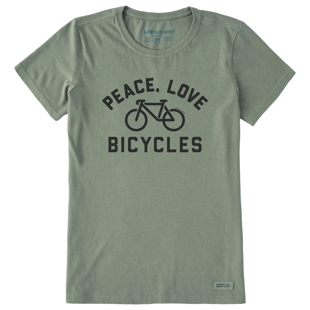 W's Peace Love Bicycles Short Sleeve Crusher Tee