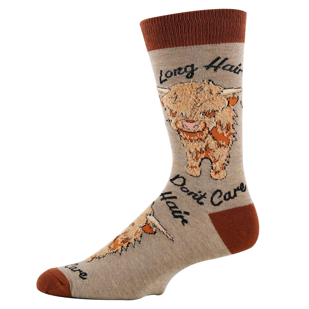Hair Don't Care | Men's Funny Cotton Crew Socks