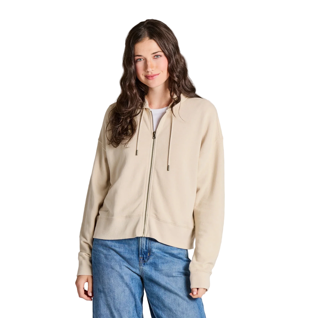 W's Solid French Terry Boxy Full-Zip Hoodie