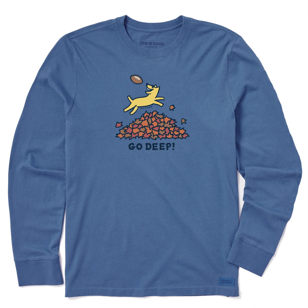 M's Go Deep Rocket Long Sleeve Crusher Tee