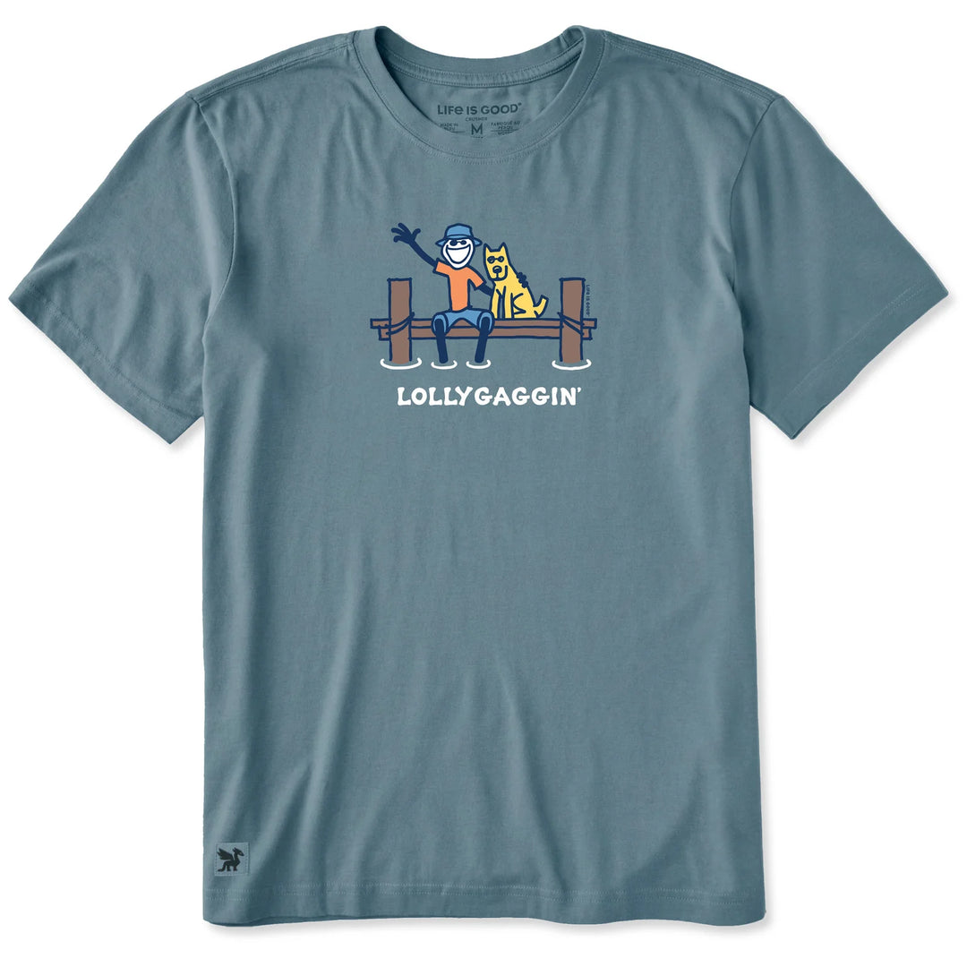 M's Lollygaggin' Jake & Rocket Dock Short Sleeve Crusher Tee