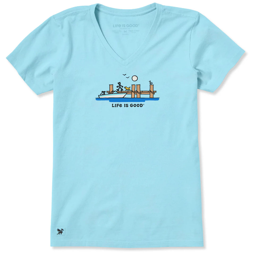 W's Dockside Boat Vista Short Sleeve Crusher-LITE Vee
