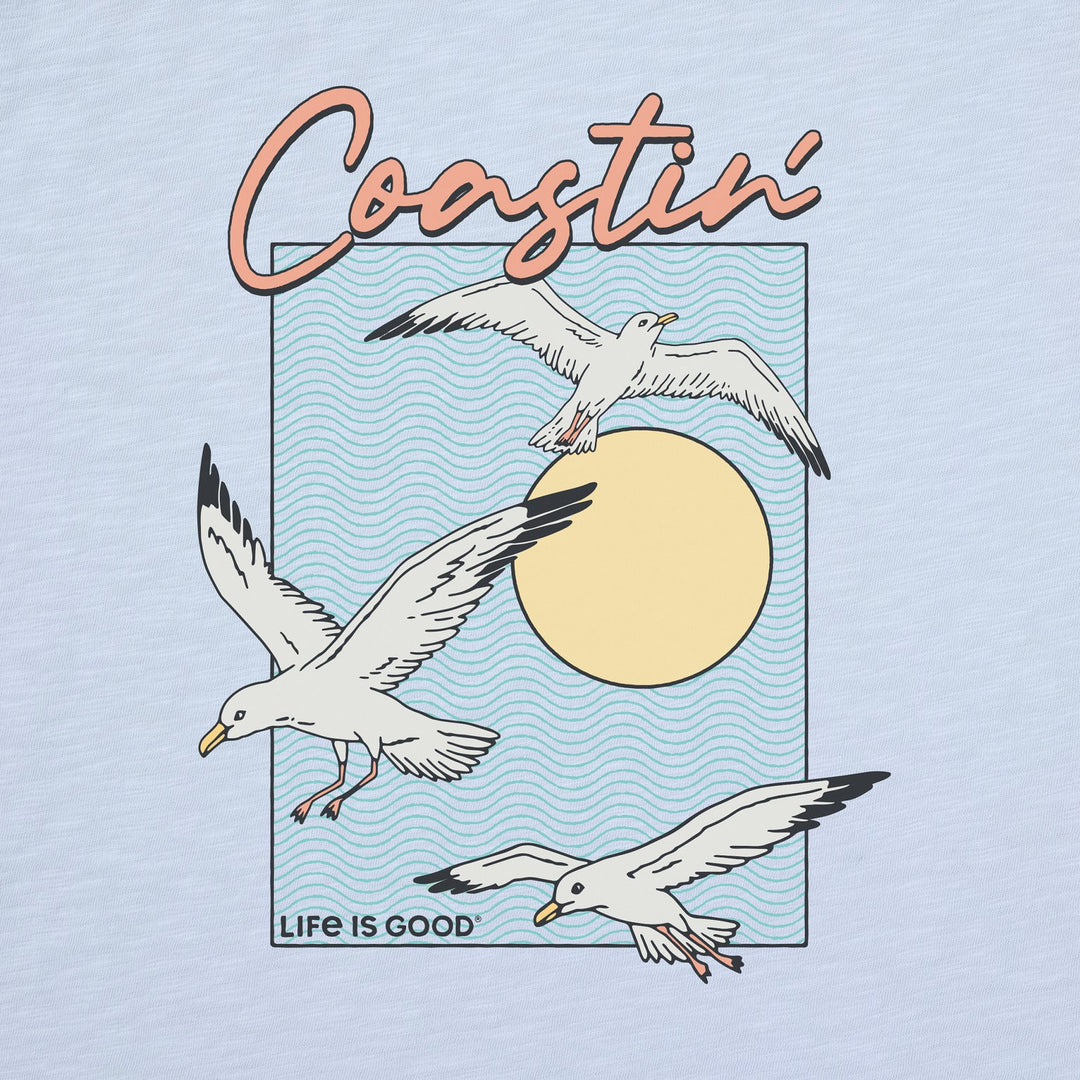 W's Coastin Seagulls Short Sleeve Slub Slim Fit Tee