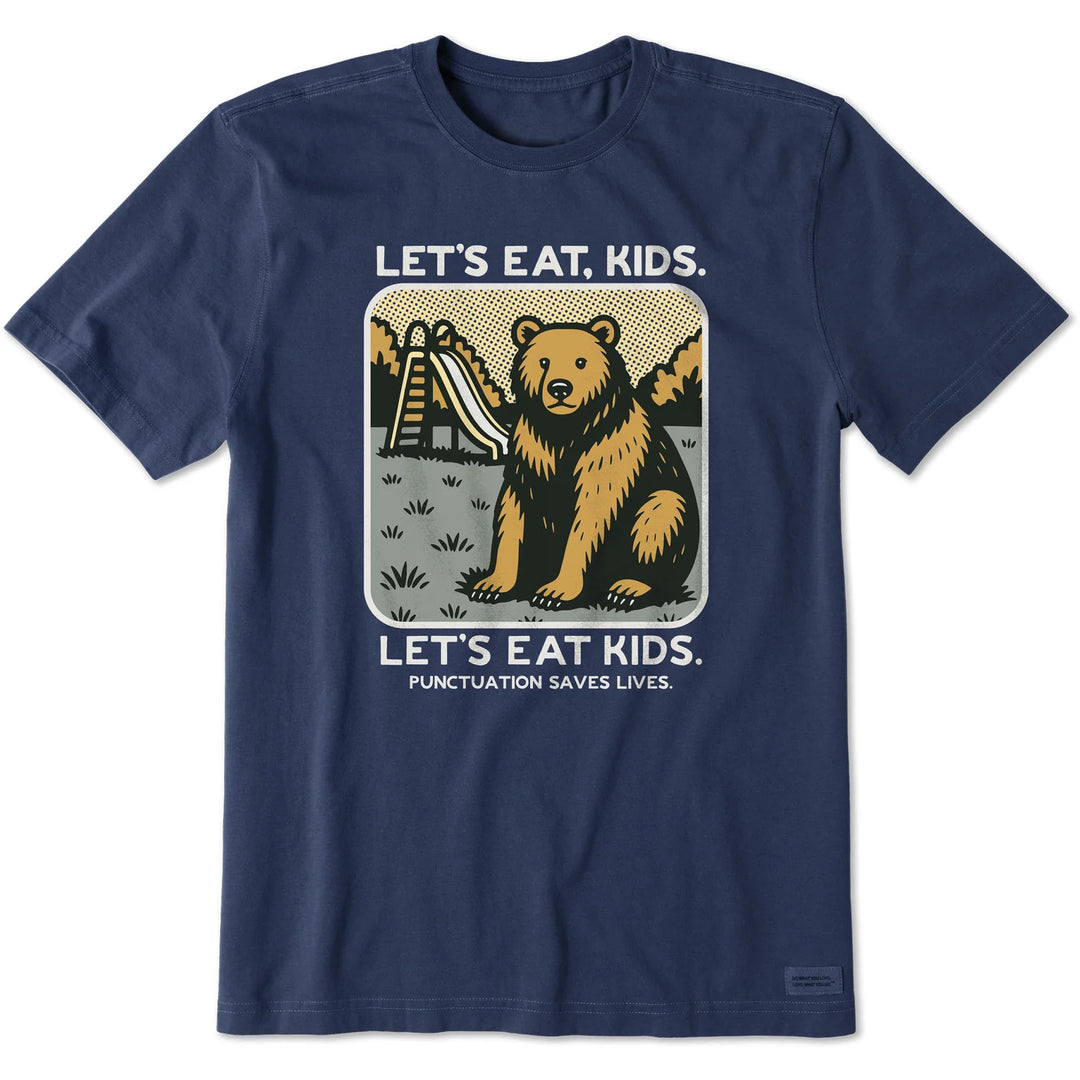 M's Bert's Shirts Let's Eat Kids Short Sleeve Crusher Tee