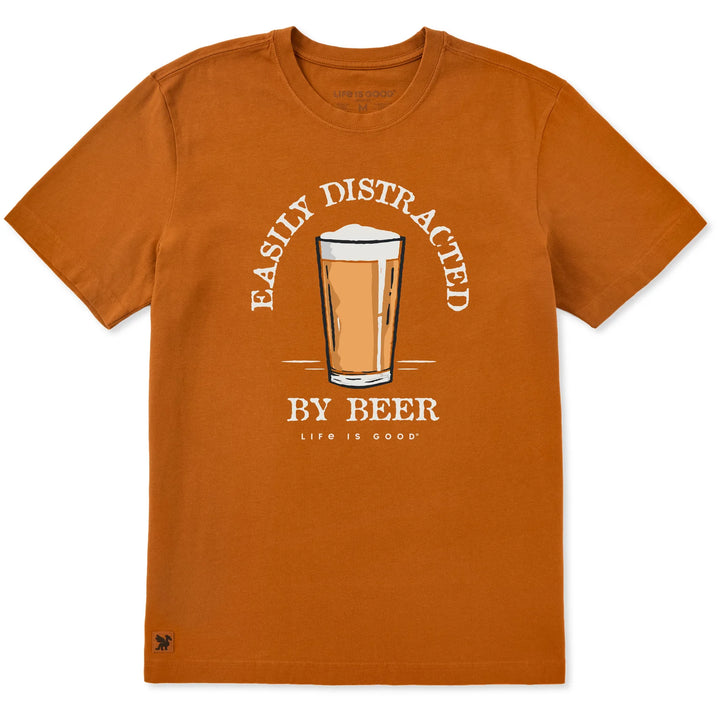 M's Easily Distracted by Beer Short Sleeve Crusher Tee