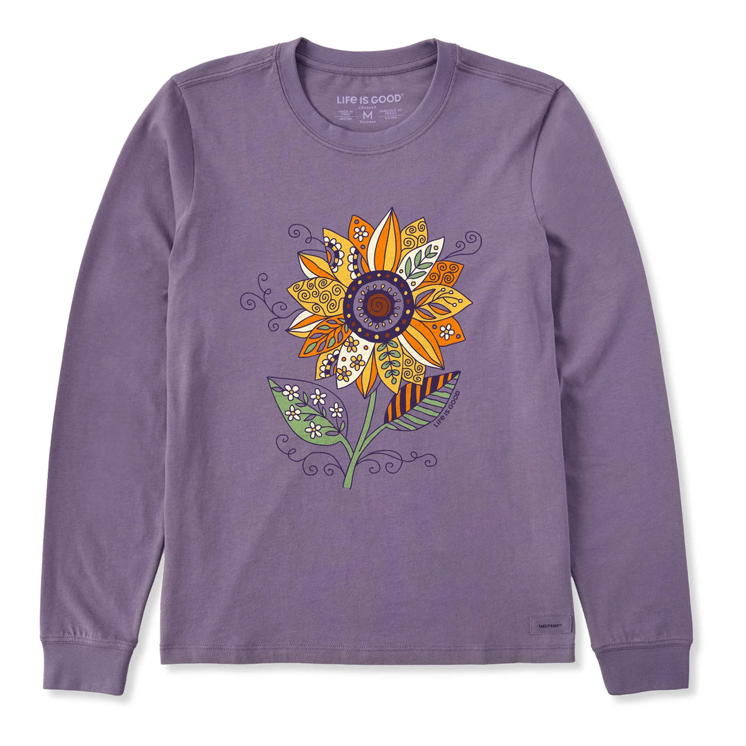 W's Sunflower Season Long Sleeve Crusher Tee