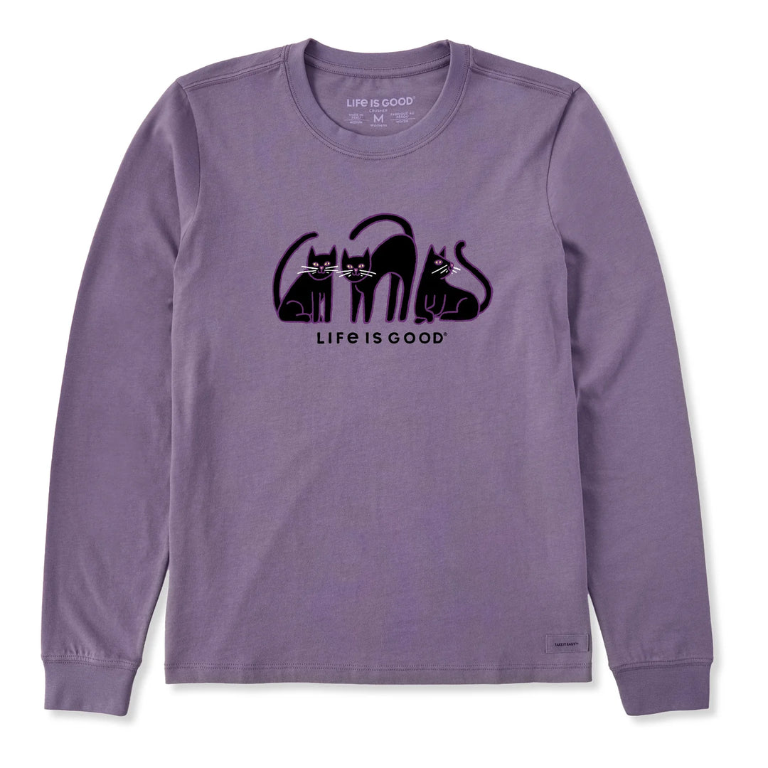 W's Black Cat Trio Long Sleeve Crusher Tee
