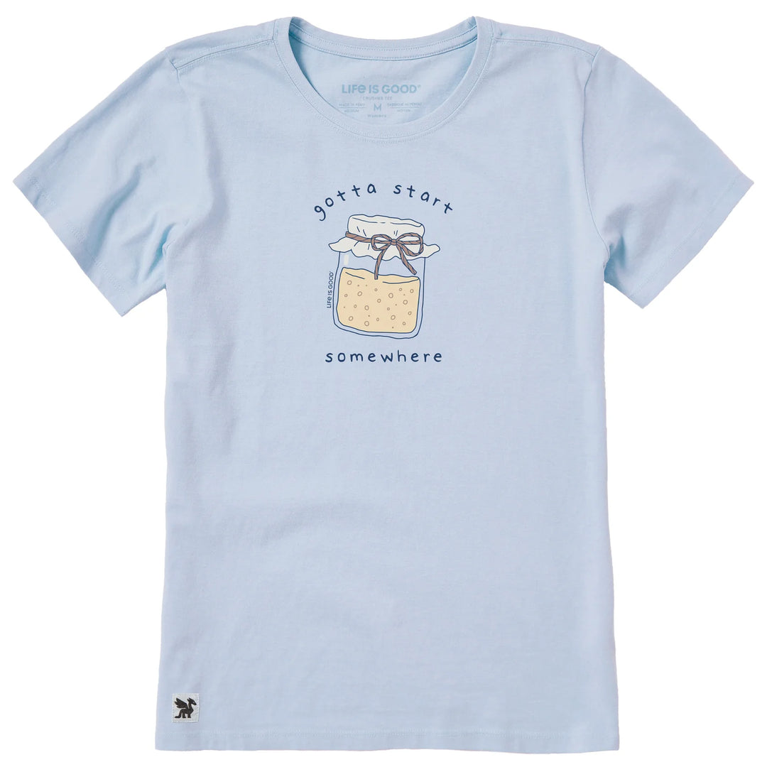 W's Gotta Start Somewhere Sourdough Short Sleeve Crusher Tee