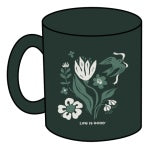 Jake's Mug, Woodblock Floral and Bird