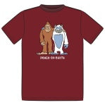 K's S/S Crusher Tee Bigfoot and Yeti Peace on Earth