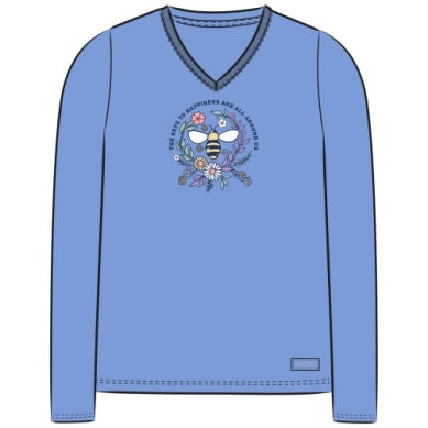 W's L/S Crusher Tee Keys to Happiness Bee