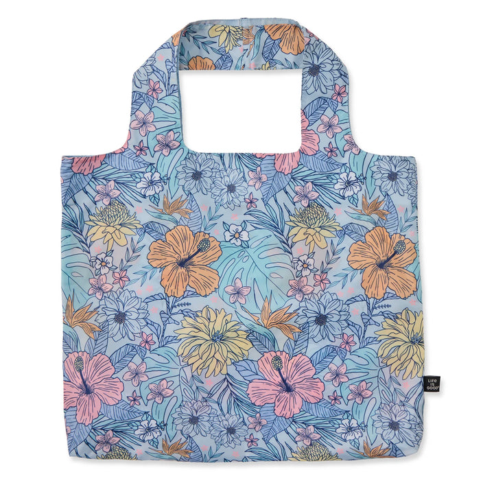 Roll and Go Tote Tropical Floral Pattern