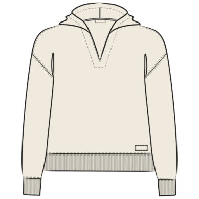 W's Solid French Terry Boxy Pullover