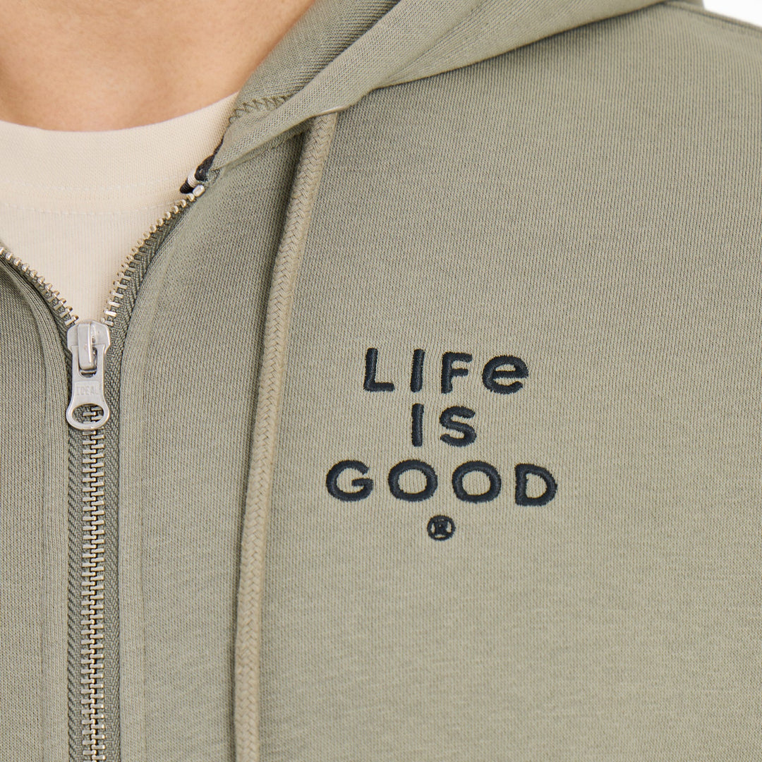 M's Fleece Zip Hoodie Crafty LIG Stacked Good Vibes