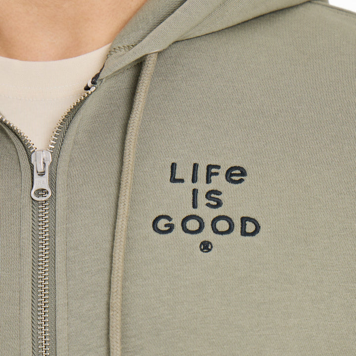 M's Fleece Zip Hoodie Crafty LIG Stacked Good Vibes