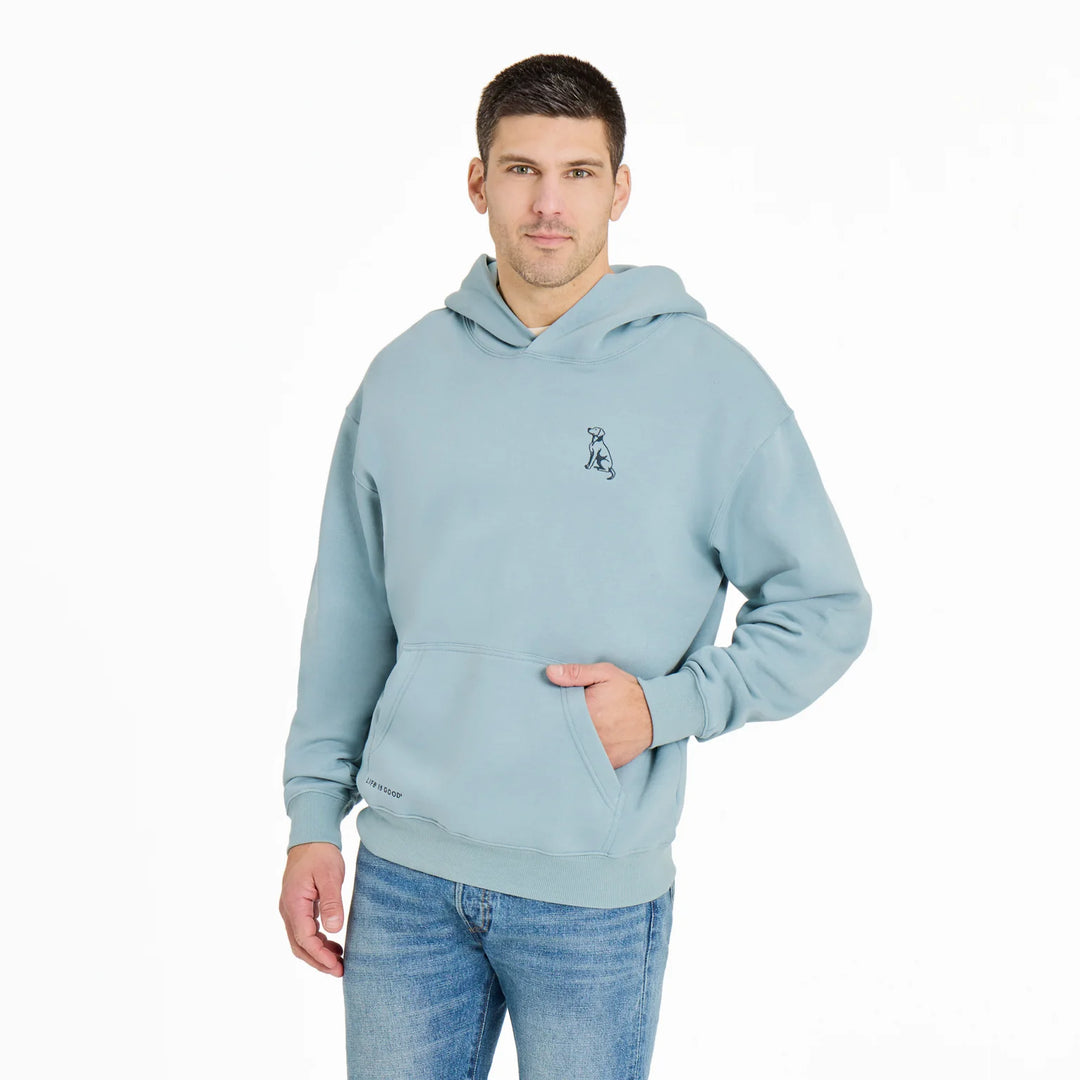 M's Simple Dog Good Vibes Fleece Hoodie