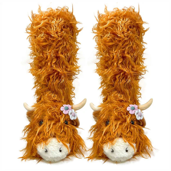 K's Highland Cattle Slipper Socks