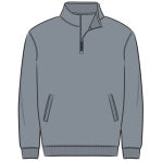 M'S SOLID FRENCH TERRY 1/4 ZIP