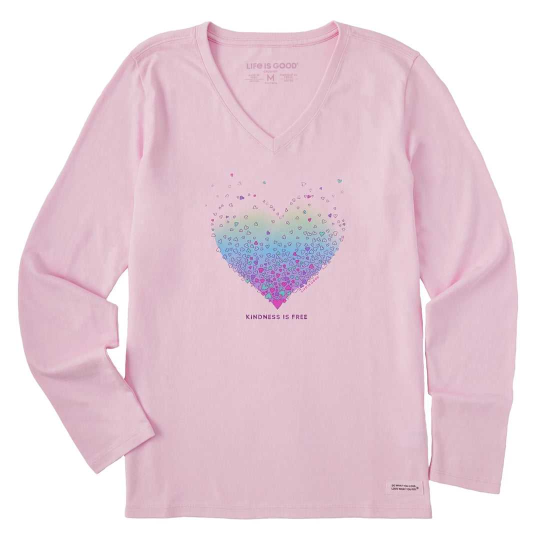 W's L/S Crusher Tee Kindness is Free Evaporating Heart