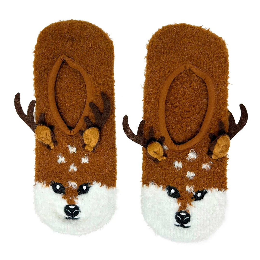 W's Deer Fuzzy Grip Socks