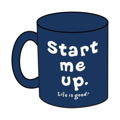 START ME UP COFFEE JAKE'S MUG, DARKEST BLUE