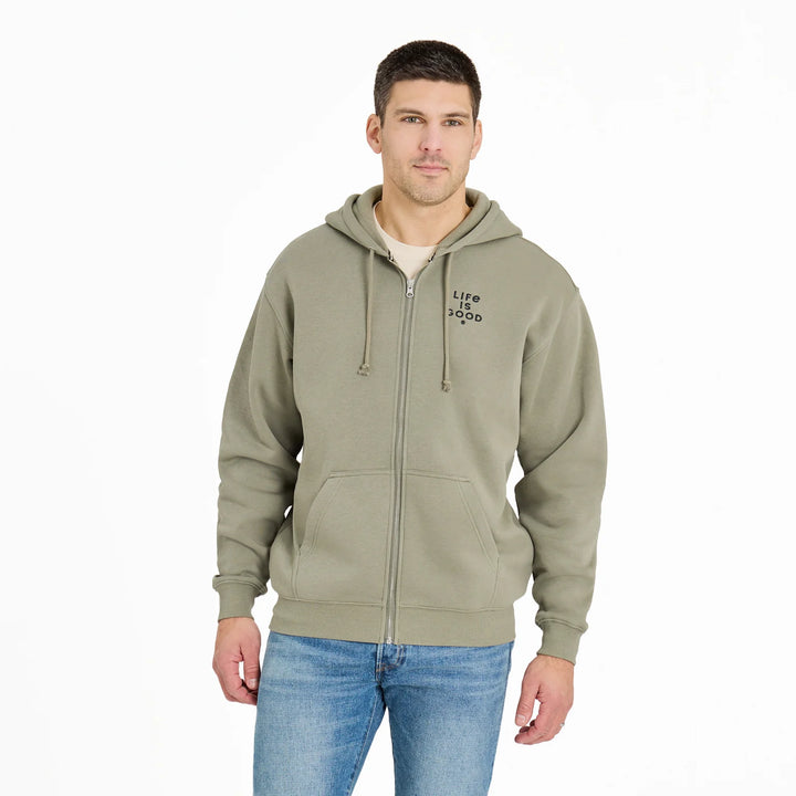 M's Fleece Zip Hoodie Crafty LIG Stacked Good Vibes